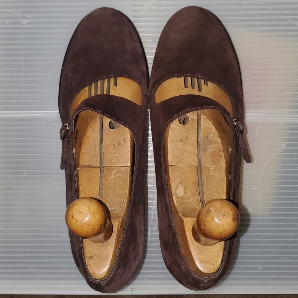 DANSKO Mary Janes Brown Suede Heeled Clogs Suede Shoes - Picture 6 of 11